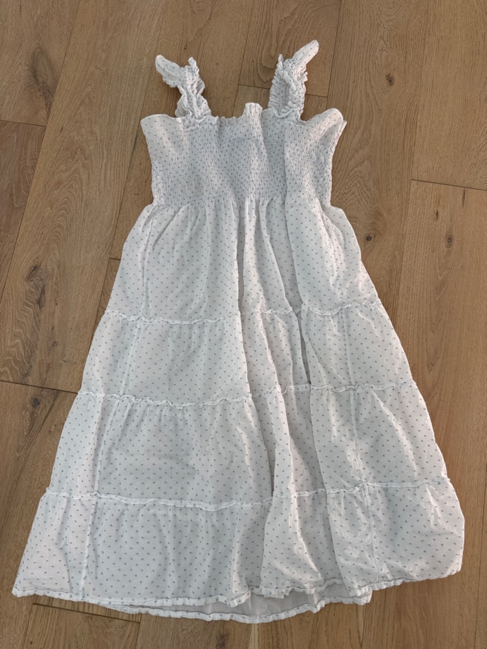Hill House Home Ellie Nap Dress, pale blue and white Swiss dot - Picture 2 of 5